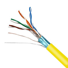 100 MHz 24AWG FTP CAT5E câble jaune PVC veste cuivre câble intérieur 1000ft