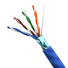 Vente en gros de câble 0.47mm FTP CAT5E Cable bleu PVC Jacket cuivre pur câble réseau haute vitesse 1000FT