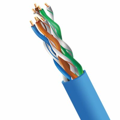 Buy Solid UTP CMP PVC Cat5e Plenum Rated Cable 24AWG High Speed Network Cable 1000FT online manufacture