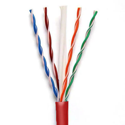 Buy 23AWG 250MHz Ethernet UTP CAT6 Cable 1Gbps Red PVC 500ft Network online manufacture