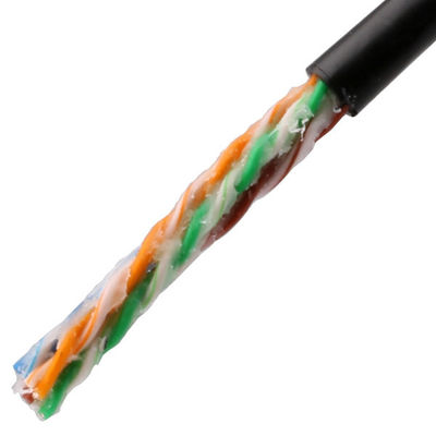 Buy Cat5e UTP Outdoor PE+PVC Filling Glue 24AWG Solid Network Cable 1000FT online manufacture