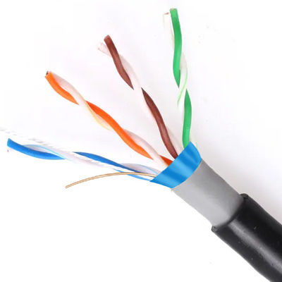 Buy 0.515mm Copper Solid Outdoor Black PE PVC Cable IEC61a156-5 CAT5E FTP 24AWG online manufacture