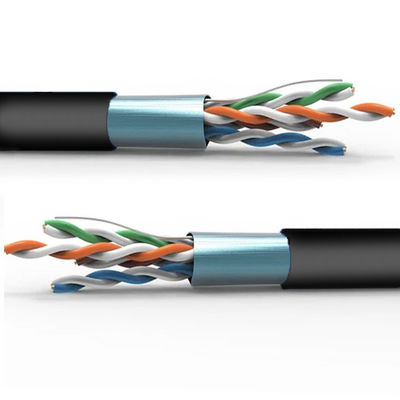 Buy 24AWG CAT5E FTP Outdoor PE Cable 100% Copper Solid Pass Fluke online manufacture