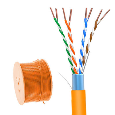 Buy 0.55mm Bare Capper Cat5e FTP 24AWG Orange PVC Cable Pass Fluke online manufacture
