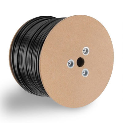 Buy 0.50mm Solid Copper FTP CAT 5E Outdoor PE+PVC Black Waterproof Network Cable online manufacture