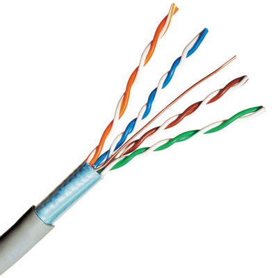 Buy FTP CAT 5E Gray 0.515mm Copper Ethernet Cable Pass Fluke 1000FT online manufacture