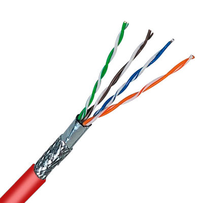 kupować Czerwony kabel LSZH 24AWG SFTP CAT5E Kabel 100MHz 100% miedziany 1000FT online manufacture