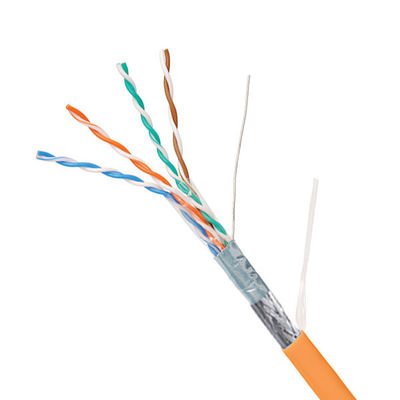 Buy 100MHz 500Ft CAT5E SFTP Lan Cable 24AWG With Orange LSZH Jacket online manufacture