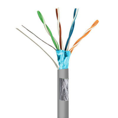 Buy 1000FT CAT5E SFTP 24AWG 100MHz Grey PVC Jacket High Speed Shielded Lan Cable online manufacture
