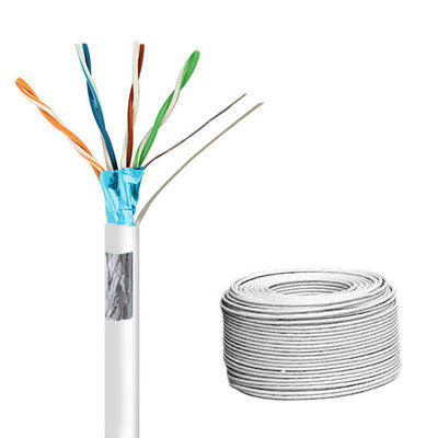 Buy White SFTP CAT5E Cable LSZH Jacket 24AWG Network Cable 100MHz 1000FT online manufacture