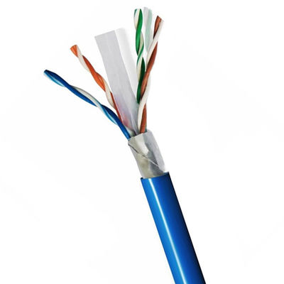 Buy 1Gbps FTP CAT6 Cable Blue 1000FT 23AWG Solid Bare Copper Network Cable online manufacture