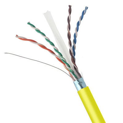 Buy 250MHz Cat6 FTP LSZH 23AWG 1000FT Yellow Cable 1000Mbps Shielding Network Cable online manufacture