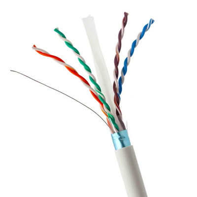 Buy White FTP CAT6 Cable LSZH Jacket Network Cable 23AWG 1000FT For Safe Transmission online manufacture