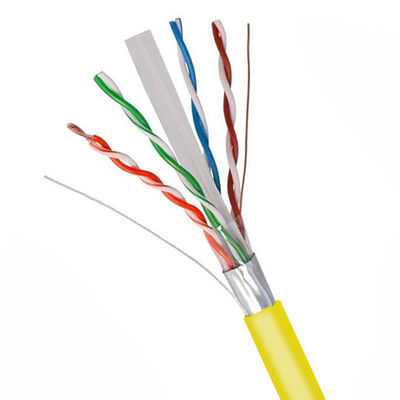 Buy PVC Jacket Cat6 FTP 23AWG Bare Copper Lan Cable With Yellow Jacket 1000FT online manufacture