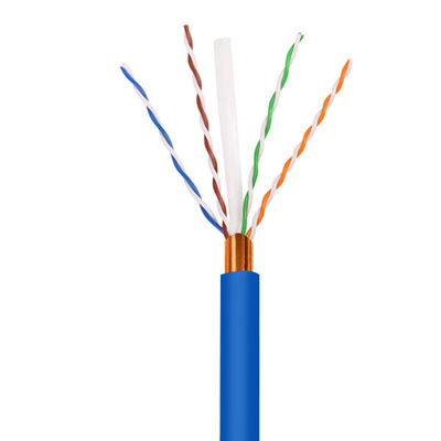Buy FTP CAT6 Cable Blue PVC Jacketed 0.55mm Solid Copper 1Gbps Network Cable Bulk Orders online manufacture