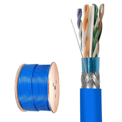 Buy LSZH SFTP CAT6 Cable 23AWG 250MHz 1000FT Ethernet Blue Network Cable online manufacture