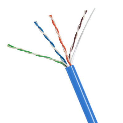 Buy Copper 23AWG UTP CAT6A Cable CMR Plenum Cable With Blue PVC Jacket 500MHz 1000ft online manufacture