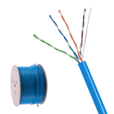 Buy Copper 23AWG UTP CAT6A Cable CMR Plenum Cable With Blue PVC Jacket 500MHz 1000ft online manufacture