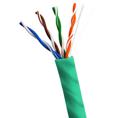 Buy PVC Jacket UTP CMP CAT6A Plenum 1000ft 23AWG 10Gbps For Green Jacket online manufacture