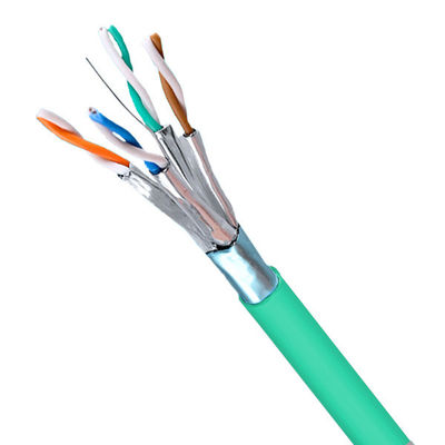 Buy Network 23AWG 550MHz FFTP CAT6A Cable 1000FT With Green PVC Jacket online manufacture