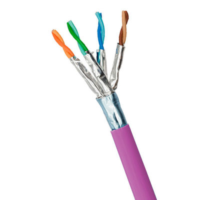 Buy LSZH Jacket F FTP CAT 6A 23AWG Network Cable With 500MHz 10Gbps 1000ft online manufacture