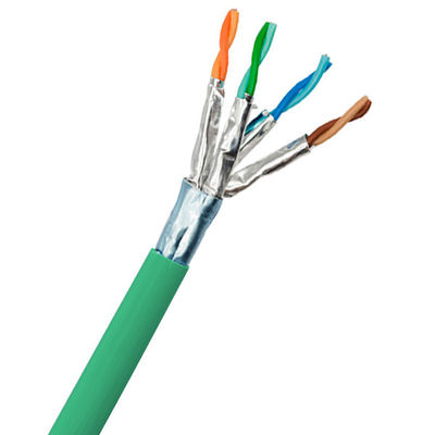 Buy Green LSZH Jacketed FFTP CAT6A Cable 23AWG For Dedicated To Data Centers online manufacture