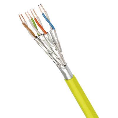 Buy Yellow 23AWG CAT6A F FTP LSZH Ethernet Cable 500MHz 305m Length HDPE Insulation online manufacture