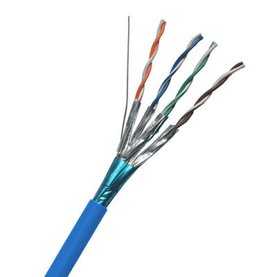 Buy 23AWG FFTP CAT6A Cable Blue LSZH 10Gbps High Speed Network Cable 1000Ft online manufacture