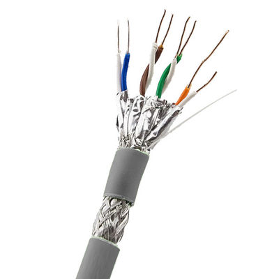 Buy Shielded Ethernet SFTP CAT6A Cable Gray PVC Cable With 500MHz 10Gbps Data Transfer online manufacture