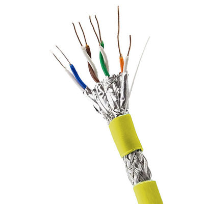Buy Yellow LSZH Jacket SFTP CAT6A Cable High Speed Network Cable Secure Data Transmission online manufacture