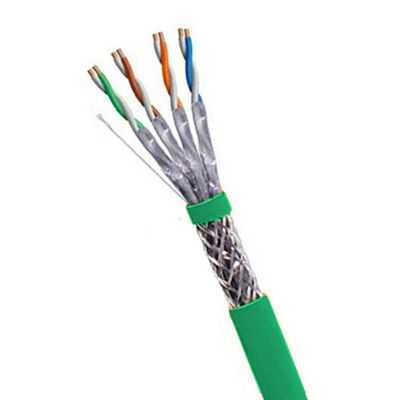 acheter 1000FT CAT7 SFTP 23AWG LSZH Green Jacket Ethernet câble pour une fréquence de 10 Gbps 600 MHz online manufacture