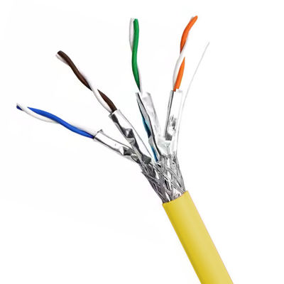 acheter 0.585 mm câble de réseau jaune CAT7 SFTP pour la transmission de données ultra-rapide à 600 MHz online manufacture