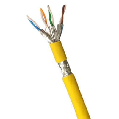 Buy CAT7 SFTP 23AWG Yellow LSZH IEC60332-1 600MHz Ethernet Cable 1000FT online manufacture
