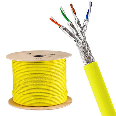 Buy 1000FT SFTP CAT7A Cable 23AWG Yellow PVC Jacket Cable For 1000MHz Performance online manufacture