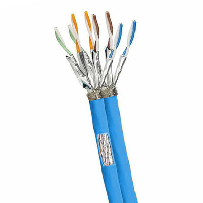 Buy PVC 23AWG SFTP CAT7A Cable 1000MHz High Speed Network Cable With Blue Jacket online manufacture