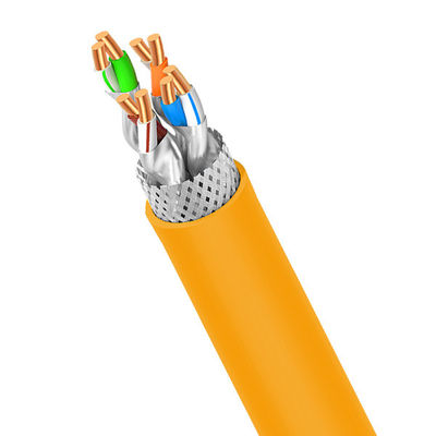 kupować Cat8 SFTP 22AWG Orange PVC 40Gbps dla kabli do centrów danych 1000FT online manufacture