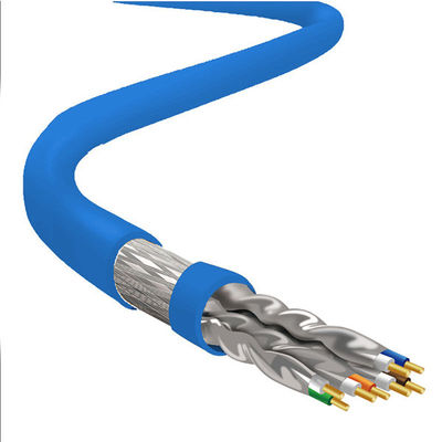 kupować 1000 ft CAT8 SFTP 22AWG Błękitny płaszcz PVC 40Gbps Kabel Ethernet wysokiej prędkości online manufacture