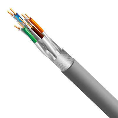 kupować Szary kabel SFTP CAT8 22AWG LSZH 2000MHz Kabel Ethernet miedzian bez tlenu 500FT online manufacture