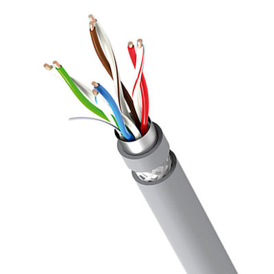 kaufen 24AWG Bare Copper Gray Cat5e SFTP Kabel PVC Jacket für sicheres Netzwerk 1000FT online manufacture