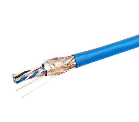 Buy Blue FFTP Cat6A Ethernet Cable with PVC Insulation Fast and Stable Data Transfer online manufacture