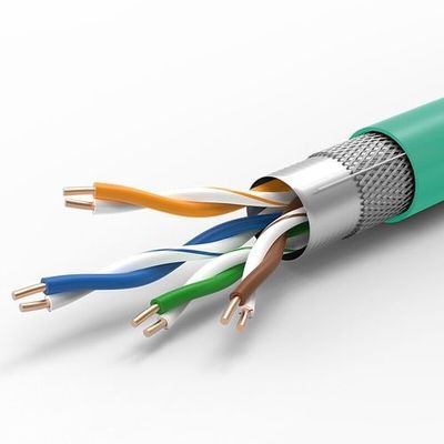 購入 フルセル SFTP CAT5Eケーブル 24AWG 100MHz グリーン LSZH 高速データ転送用 online manufacture