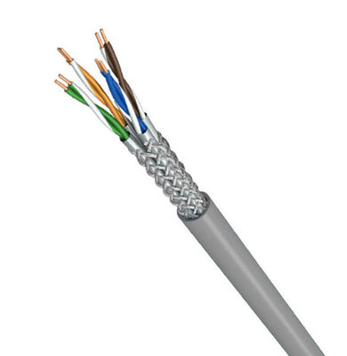 Buy Shielded Ethernet SFTP CAT6A Cable Gray PVC Cable With 500MHz 10Gbps Data Transfer online manufacture