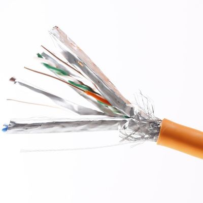 kaufen Großhandel CAT6A SFTP 23AWG Kabel CPR LSZH Orange Jacket 10Gbps Kabel für Industriezwecke online manufacture