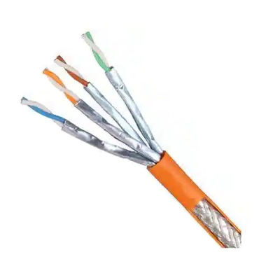 kaufen Großhandel SFTP CAT6A PVC Orange Ethernet Kabel 26AWG für Hochgeschwindigkeitsdatenzentren online manufacture