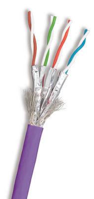 購入 卸売品 CAT7 SFTP 23AWG PVC パープルケーブル IEC60332-1 信頼性の高いネットワーク online manufacture